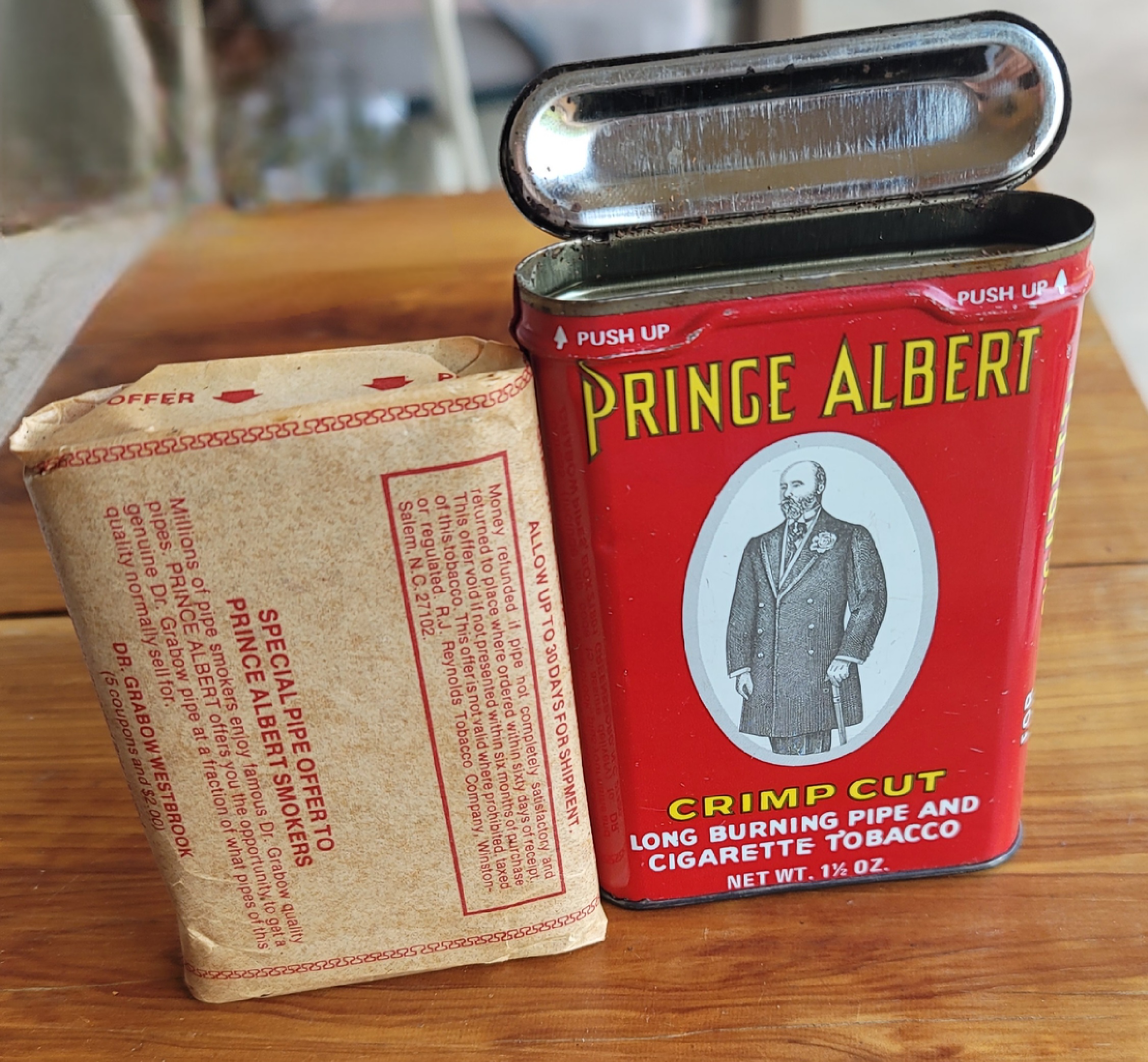 Vintage RJ Reynolds Prince Albert Tin and Tobacco | Brothers of 